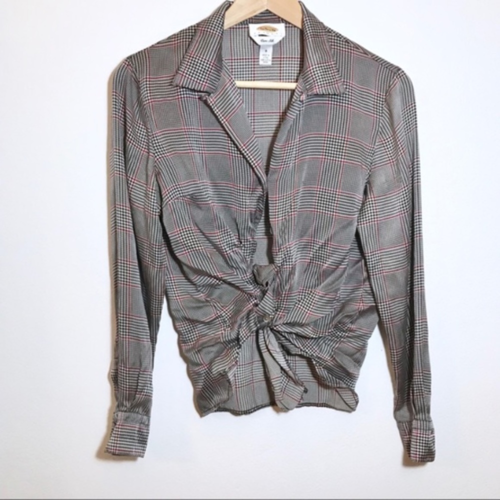 Talbots Gray Button Up Long Sleeve Size 8P